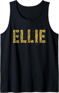 First Name ELLIE Leopard Print Girl Cheetah Sister Mom Hello Tank Top Tank Top Comfort Fit Best Seller Look