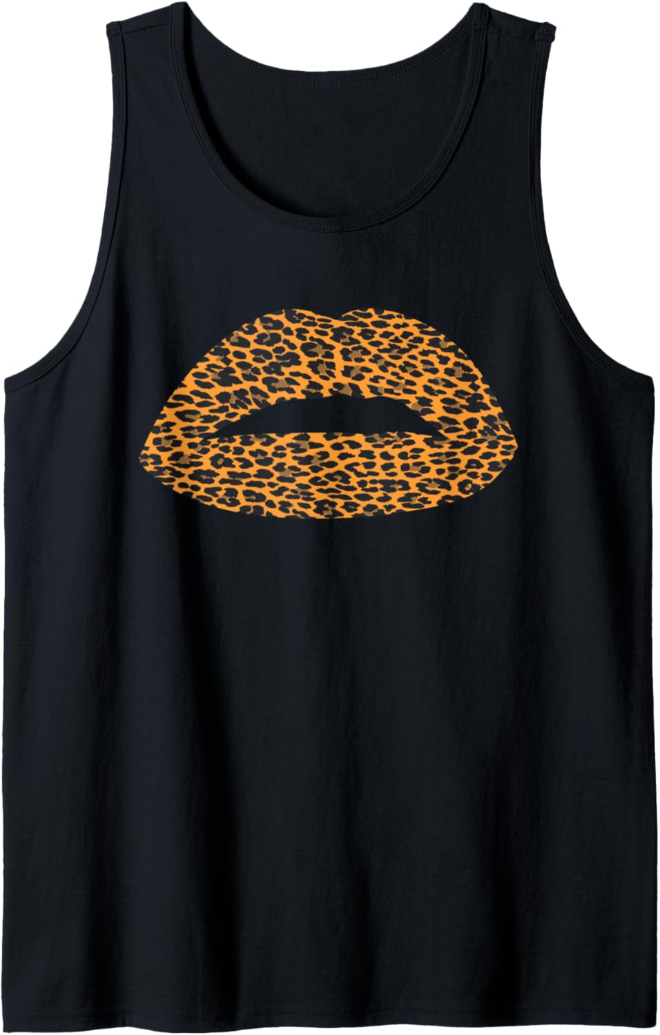 Cool Lips Kiss Me Leopard Cheetah Womens Print Tshirt Tank Top Tank Top Viral TikTok Find Fan Favorite