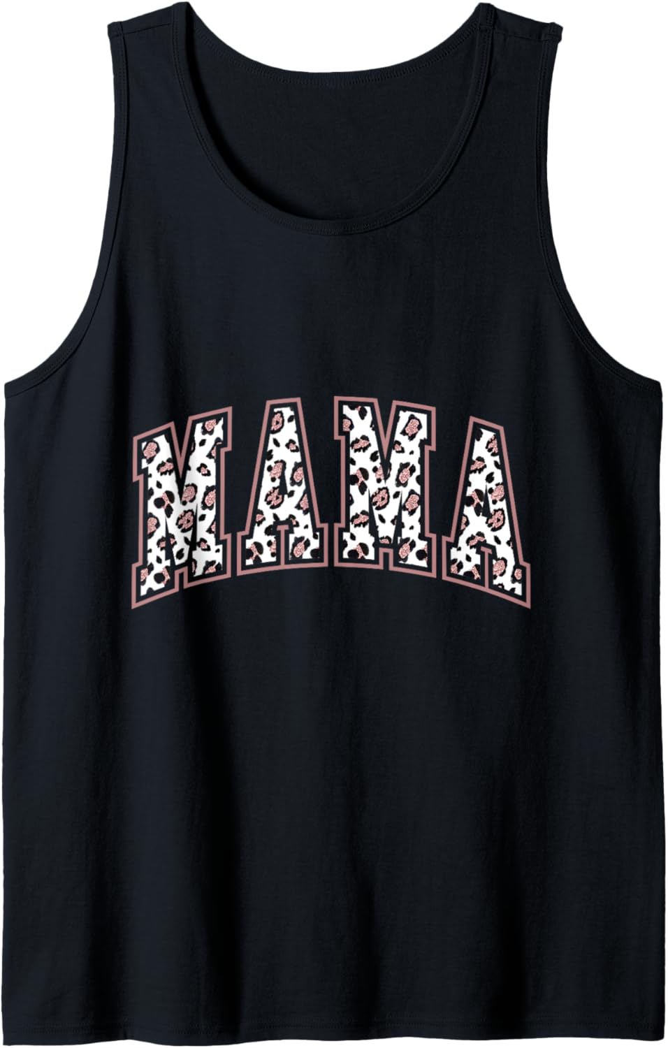 MAMA Pink Leopard Cheetah Print Love Cute Large Letters Tank Top Tank Top High Search Demand Gift Ready