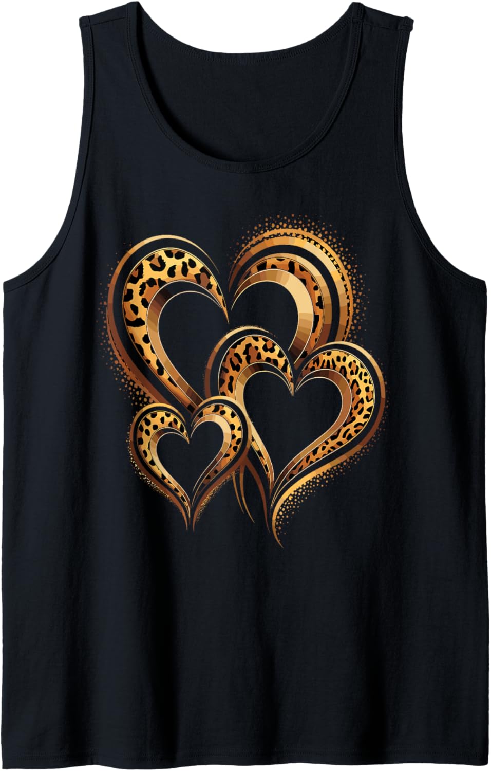 Hearts Print Love Leopard Cheetah Tank Top Tank Top High Search Demand Fan Favorite