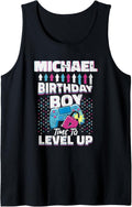 Gamer Personalized Customized Name MICHAEL Birthday Boy Tank Top Tank Top | Viral Streetwear Style