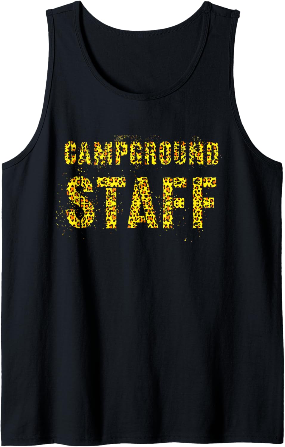 Funny CAMPGROUND STAFF Leopard Print Summer Camp Counselor Tank Top Tank Top Viral TikTok Find Fan Favorite