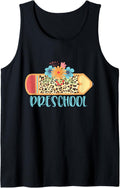 PRESCHOOL Pencil Leopard Cheetah Print Teach Love Inspire Tank Top Tank Top Trending US Fan Favorite