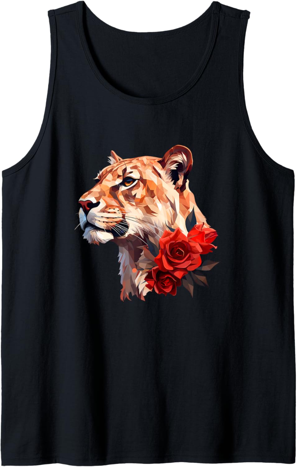 Cheetah Face Flower Tank Top Tank Top Viral TikTok Find Fan Favorite