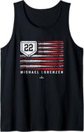 Vintage US Flag Baseball Stripes Michael Lorenzen MLBPA Tank Top Tank Top | Perfect Gift Idea