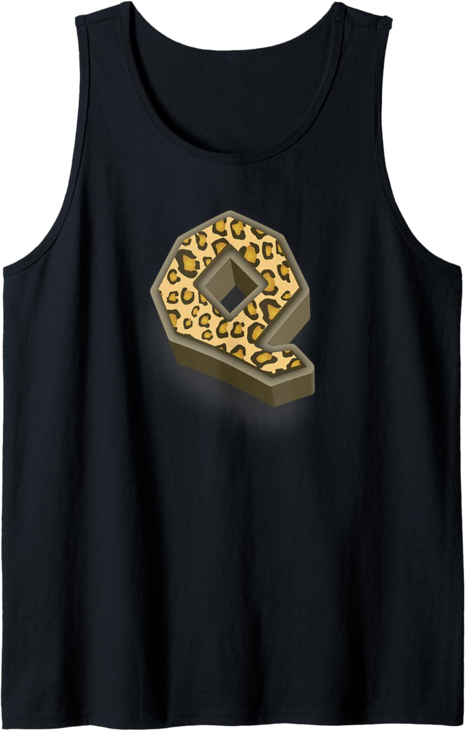 Cute Letter Q Initial Name Leopard Cheetah Animal Print Tank Top Tank Top Premium Print Gift Ready