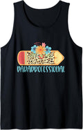 PARAPROFESSIONAL Pencil Leopard Cheetah Print Teacher Tank Top Tank Top Comfort Fit Hot Right Now