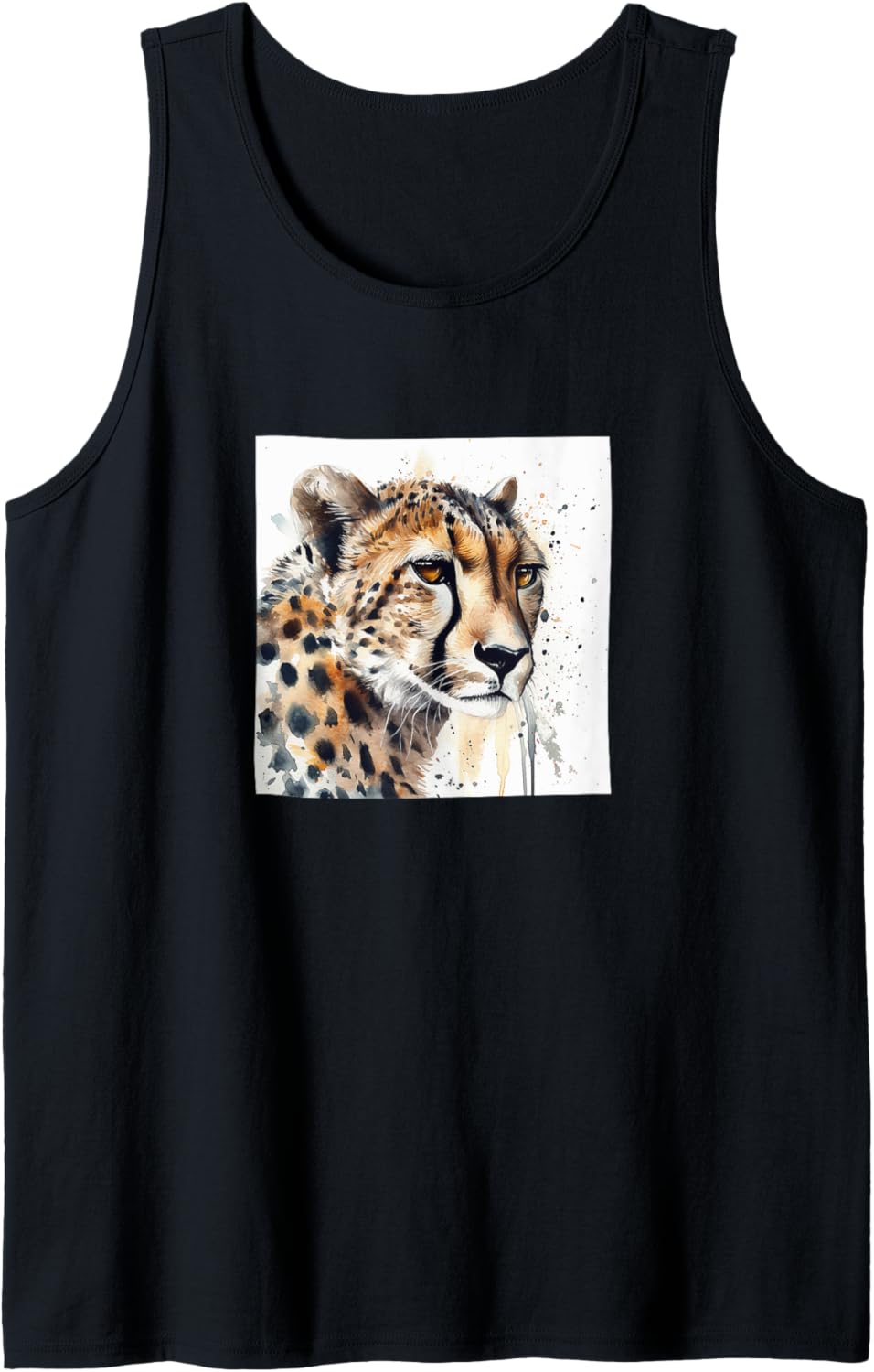 Cheetah Watercolor Graphic Tank Top Tank Top Premium Print Best Seller Look