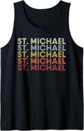 St. Michael Minnesota MN St. Michael MN Retro Vintage Text Tank Top Tank Top | US Best Seller