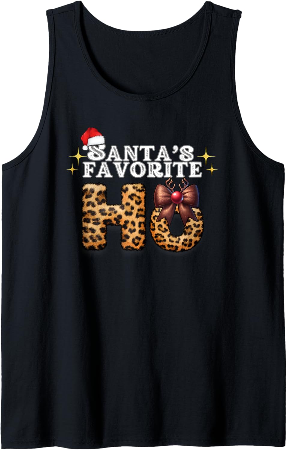 Santa s Favorite Ho Tshirt Coquette Cheetah Print Pajama Top Tank Top Tank Top Premium Print Everyday Wear
