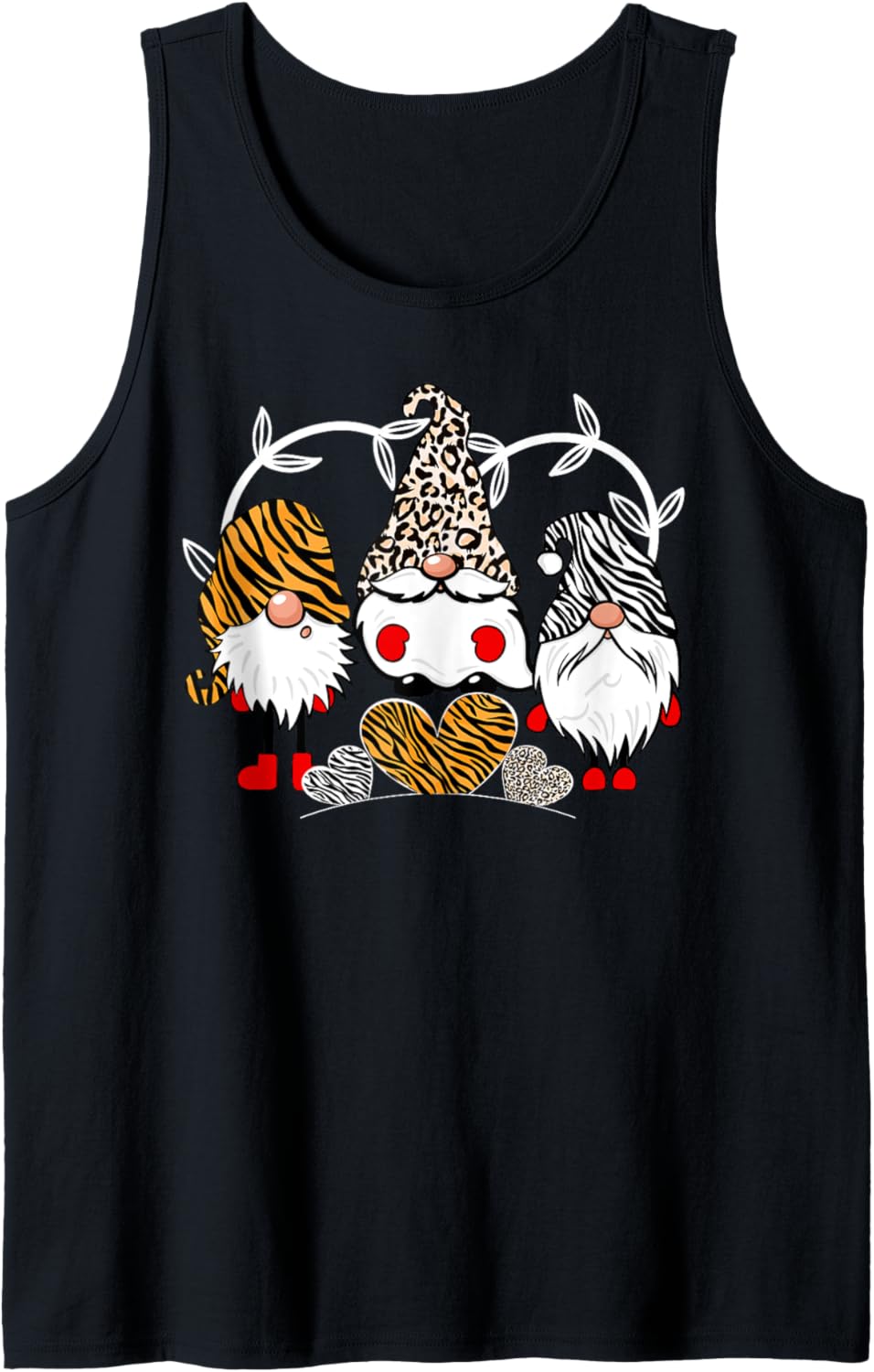 Leopard Zebra Cheetah Tiger Print Heart Gnomes Animal Lover Tank Top Tank Top Comfort Fit Everyday Wear