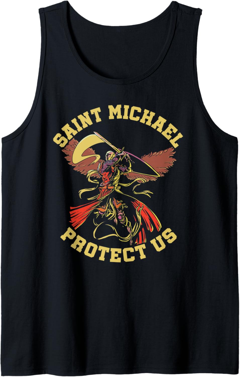 Archangel & Warrior St Michael I Saint Michael Protect Us Tank Top Tank Top | Viral Streetwear Style