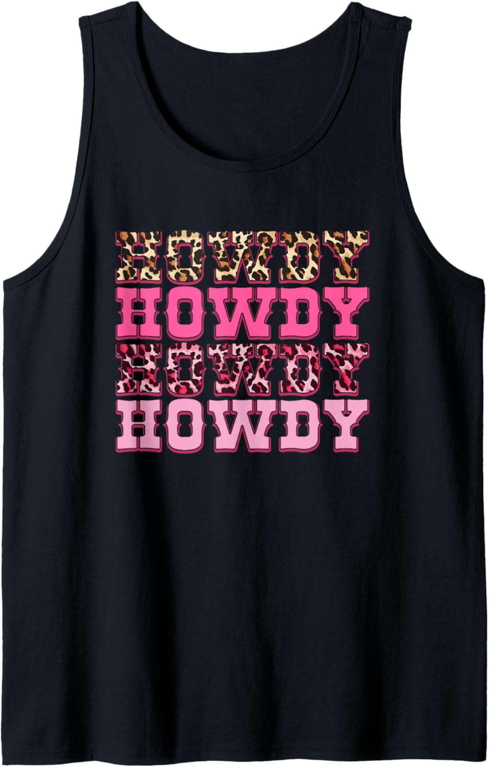 Howdy Pink Cheetah Pattern Western Vibes Tank Top Tank Top Premium Print Best Seller Look