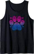 Bisexual Leopard Cat Paw Print Cheetah Pattern Bi Pride Tank Top Tank Top Streetwear Style Everyday Wear