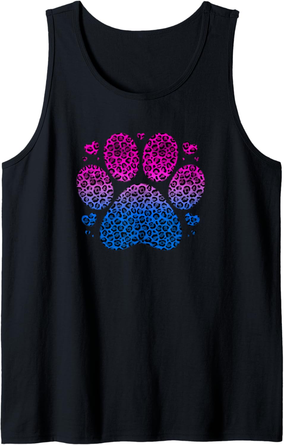 Bisexual Leopard Cat Paw Print Cheetah Pattern Bi Pride Tank Top Tank Top Streetwear Style Everyday Wear