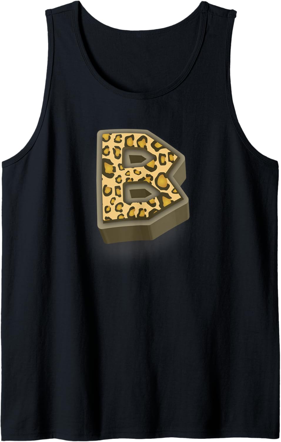 Cute Letter B Initial Name Leopard Cheetah Animal Print Tank Top Tank Top Premium Print Best Seller Look