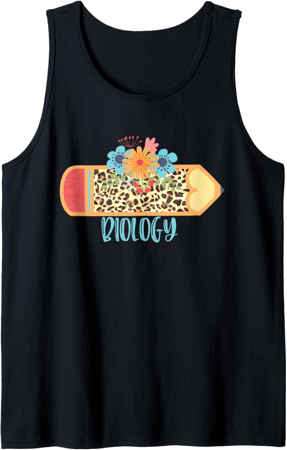 BIOLOGY TEACHER Cute Trendy Pencil Leopard Cheetah Print Tank Top Tank Top High Search Demand Hot Right Now