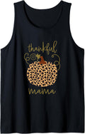 Cute Thanksgiving Pumpkin Thankful Mama Animal Print Tank Top Tank Top Comfort Fit US Top Pick