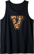 Cute Letter V Initial Name Leopard Cheetah Animal Print Tank Top Tank Top Viral TikTok Find Best Seller Look