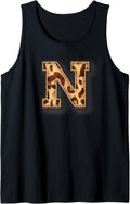 Cute Letter N Initial Name Leopard Cheetah Animal Print Tank Top Tank Top Viral TikTok Find Fan Favorite