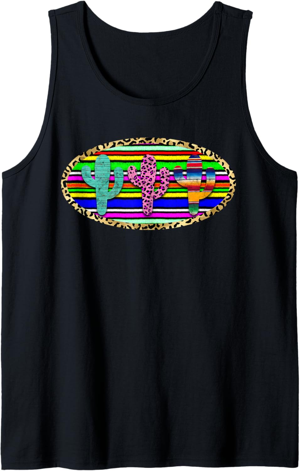 Mexican Serape Cactus Succulent Fan Leopard Cheetah Print Tank Top Tank Top Viral TikTok Find US Top Pick