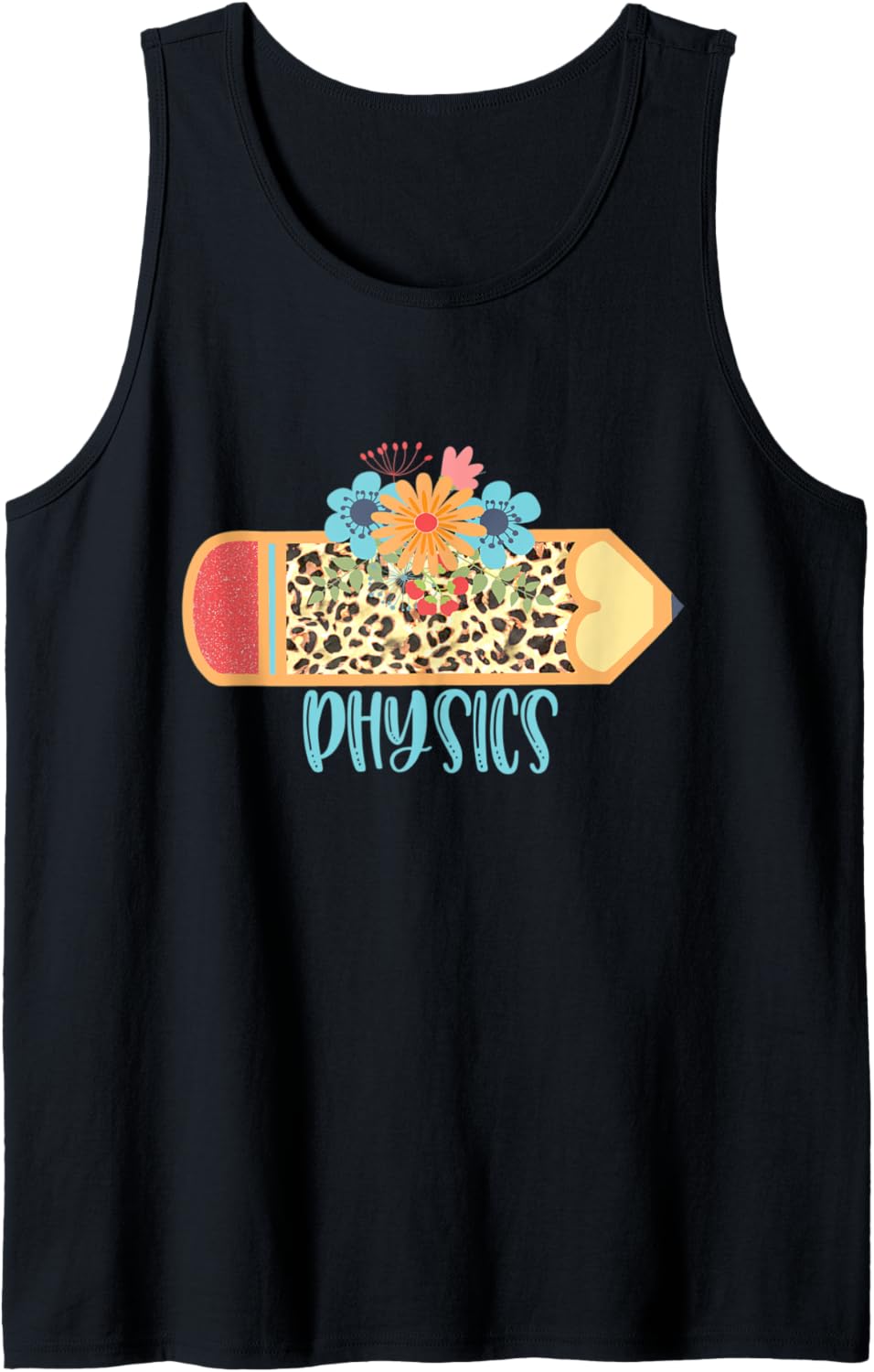 PHYSICS TEACHER Cute Trendy Pencil Leopard Cheetah Print Tank Top Tank Top Premium Print US Top Pick