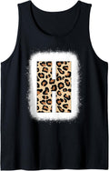 Cheetah Print Letter H Initial Letter H Leopard Bleached Tank Top Tank Top Premium Print Fan Favorite