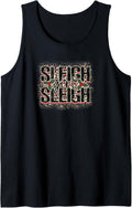 Sleigh Girl Sleigh Funny Christmas Design Cheetah Print Tank Top Tank Top Viral TikTok Find Best Seller Look