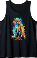 Splash Art Cheetah Lover Wildlife Safari Zoo Cheetahs Tank Top Tank Top High Search Demand US Top Pick