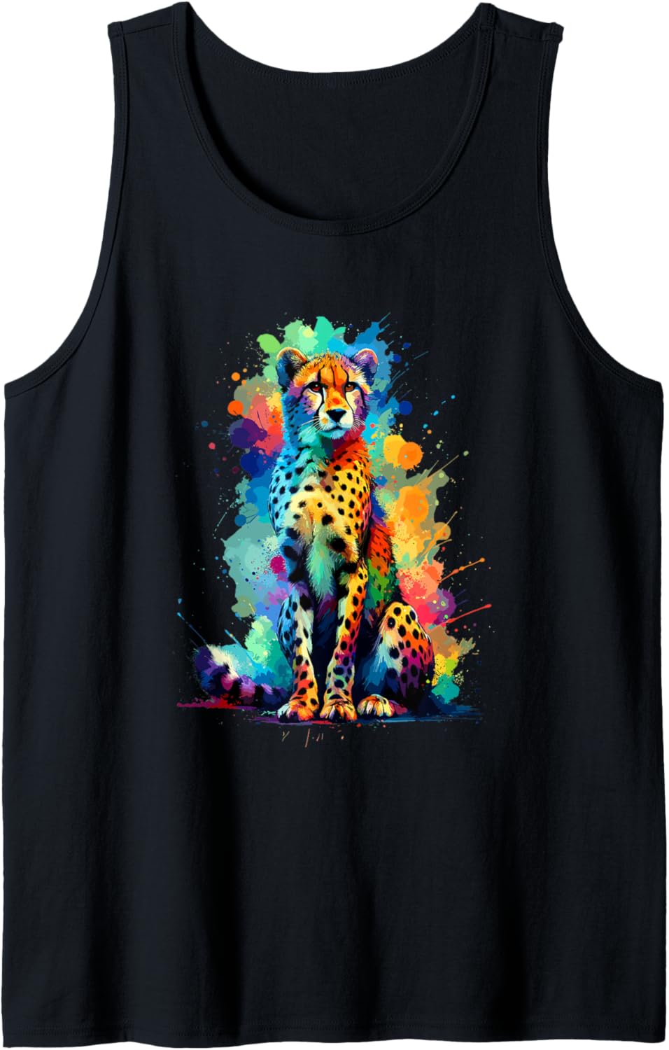 Splash Art Cheetah Lover Wildlife Safari Zoo Cheetahs Tank Top Tank Top High Search Demand US Top Pick
