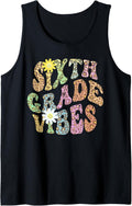 Groovy SIXTH GRADE VIBES Teacher Leopard Print 6th Gr Retro Tank Top Tank Top High Search Demand Fan Favorite