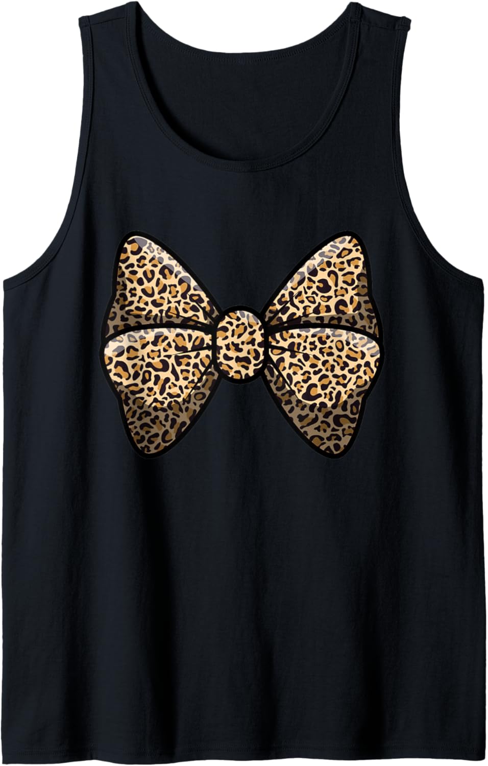 Womens Leopard Cheetah Animal Print Bow Tie Tank Top Tank Top Comfort Fit Everyday Wear
