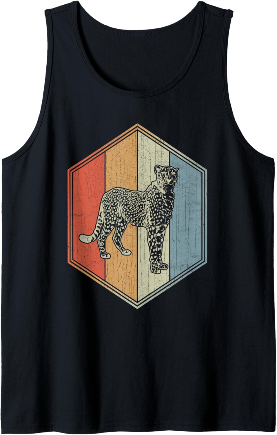 Cheetah With Distressed Design Retro Cheetah Tank Top Tank Top Viral TikTok Find Fan Favorite
