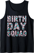 Leopard Print Pattern Cheetah Matching Birthday Squad Tank Top Tank Top Streetwear Style Best Seller Look