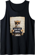 Mugshot Style Art Cheetah Sunglasses Cheetahs Tank Top Tank Top High Search Demand US Top Pick