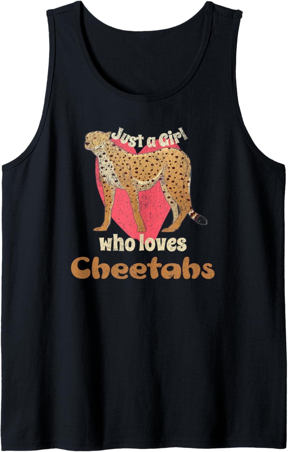 Just A Girl Who Loves Cheetahs Womens Leopard Print Cheetah Tank Top Tank Top Premium Print Everyday Wear