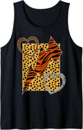 Leopard Tiger Cheetah Lightning Hearts Animal Day Print Tank Top Tank Top High Search Demand US Top Pick