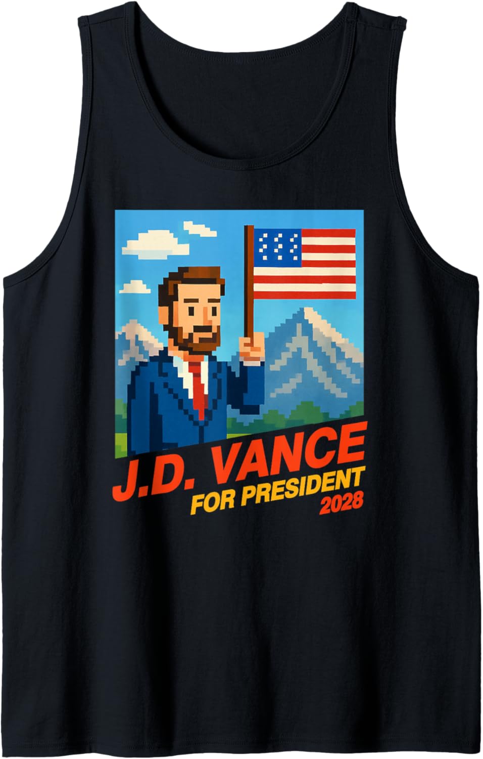 JD Vance 2028 for President Retro 8 Bit Funny Republican Tank Top Tank Top | US Viral Style