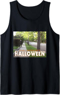 Halloween Michael Myers Behind Bush Tank Top Tank Top | Premium Quality