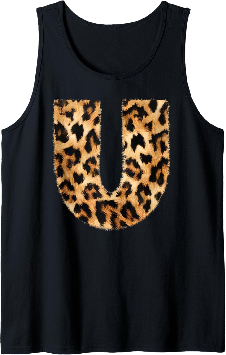 Letter U Cheetah Leopard Initial Print Name Zebra Matching Tank Top Tank Top Comfort Fit Best Seller Look