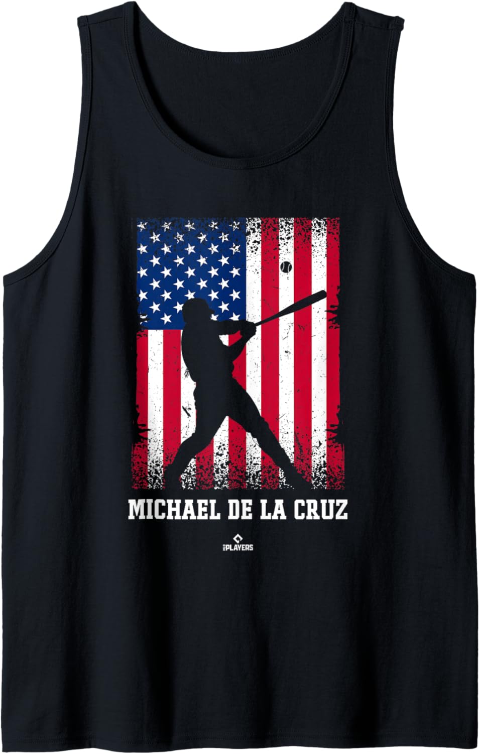 American Flag Swing Michael De La Cruz Prospect Baseball Fan Tank Top Tank Top | US Best Seller