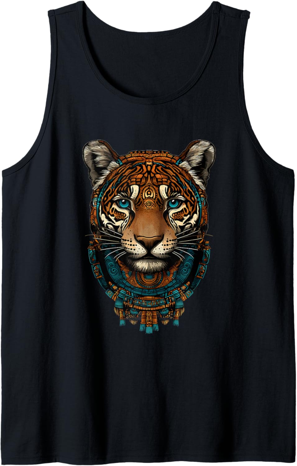 Native Mexican Pride Mexican Mythology Cheetah Aztec Mayan Tank Top Tank Top Comfort Fit Everyday Wear