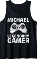 Personalized Legendary Gamer Shirt Michael Name Video Gamer Tank Top Tank Top | Trending 2025