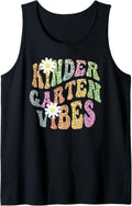 Groovy KINDERGARTEN VIBES Teacher Leopard Print Kinder Retro Tank Top Tank Top Premium Print Hot Right Now