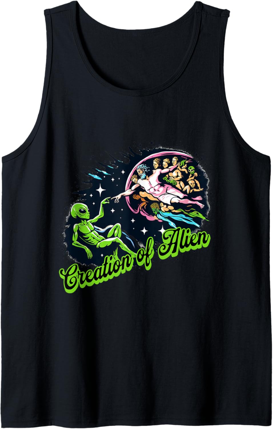 Creation of Alien by Michael & Angelo Galactic Origin Tank Top Tank Top | Viral Streetwear Style