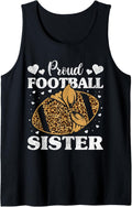 Proud Football Sister Shirt Sister Football Cheetah Print Tank Top Tank Top Comfort Fit Hot Right Now