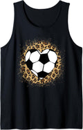 Soccer Heart Ball Print Cheetah Soccer Lover Women Girls Tank Top Tank Top Premium Print Hot Right Now