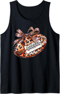 Leopard Cheetah Pattern Print Football With Ribbon Bow Tie Tank Top Tank Top Premium Print Hot Right Now