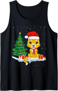 Funny Xmas Lighting Tree Santa Hat Cheetah Christmas Tank Top Tank Top Comfort Fit Best Seller Look