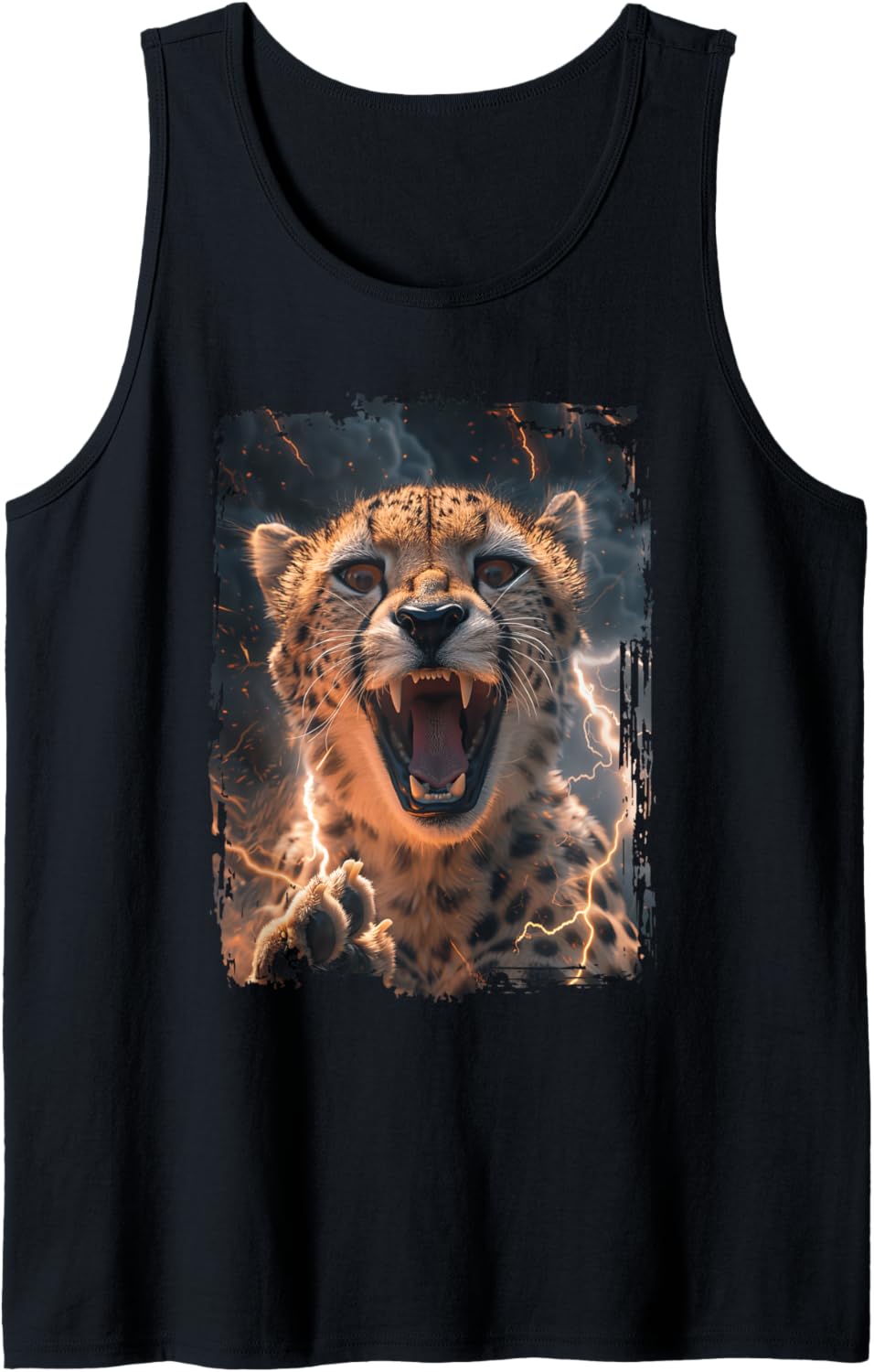 Cheetah Lightning Tank Top Tank Top Premium Print Best Seller Look
